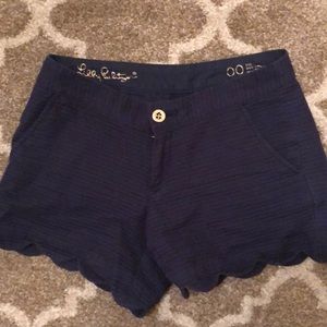 LILLY PULITZER NAVY BUTTERCUP SHORTS